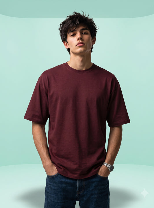 Men's Oversized Printed Polyester Blend T-Shirt | Soft Stretch Casual Comfort Tee