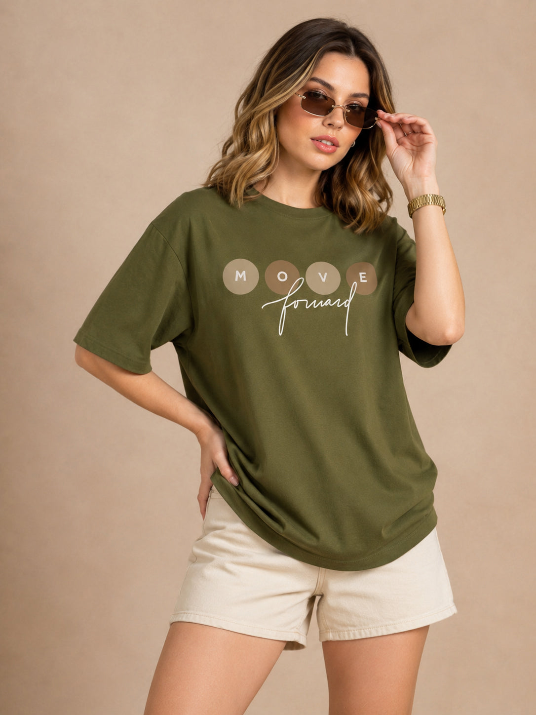 Women's Oversized Printed Tshirt