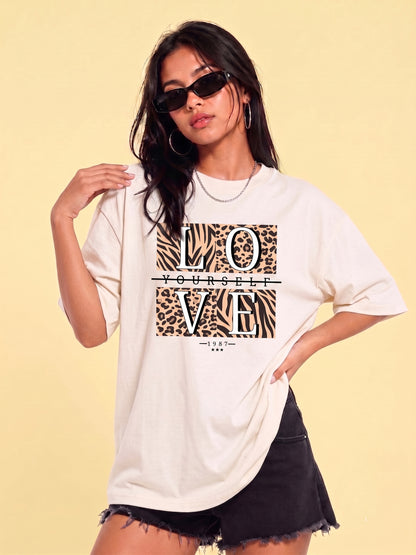 Women's Oversized Printed Tshirt