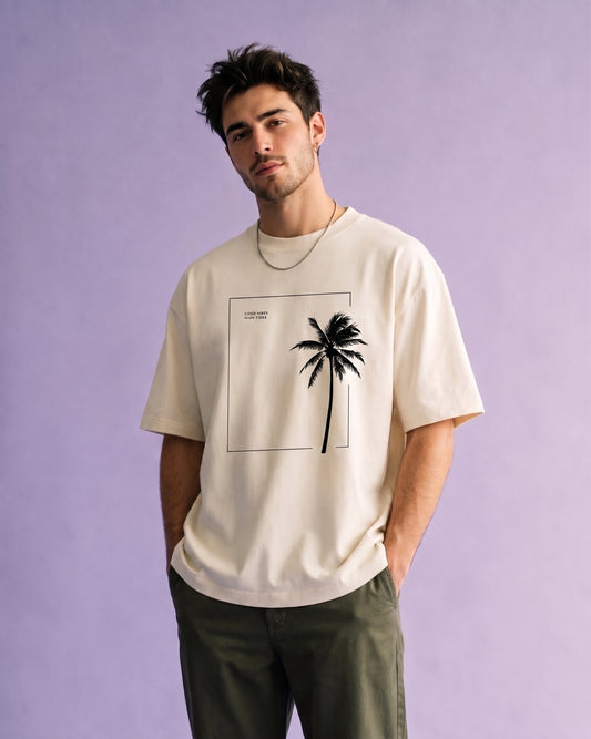 Men's Oversized Printed T-Shirt | Soft Stretch Casual Comfort Tee