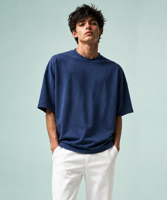 Men's Oversized Printed Polyester Blend T-Shirt | Soft Stretch Casual Comfort Tee