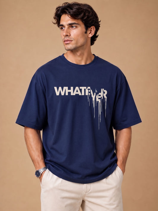 Men's Oversized Printed Polyester Blend T-Shirt | Soft Stretch Casual Comfort Tee