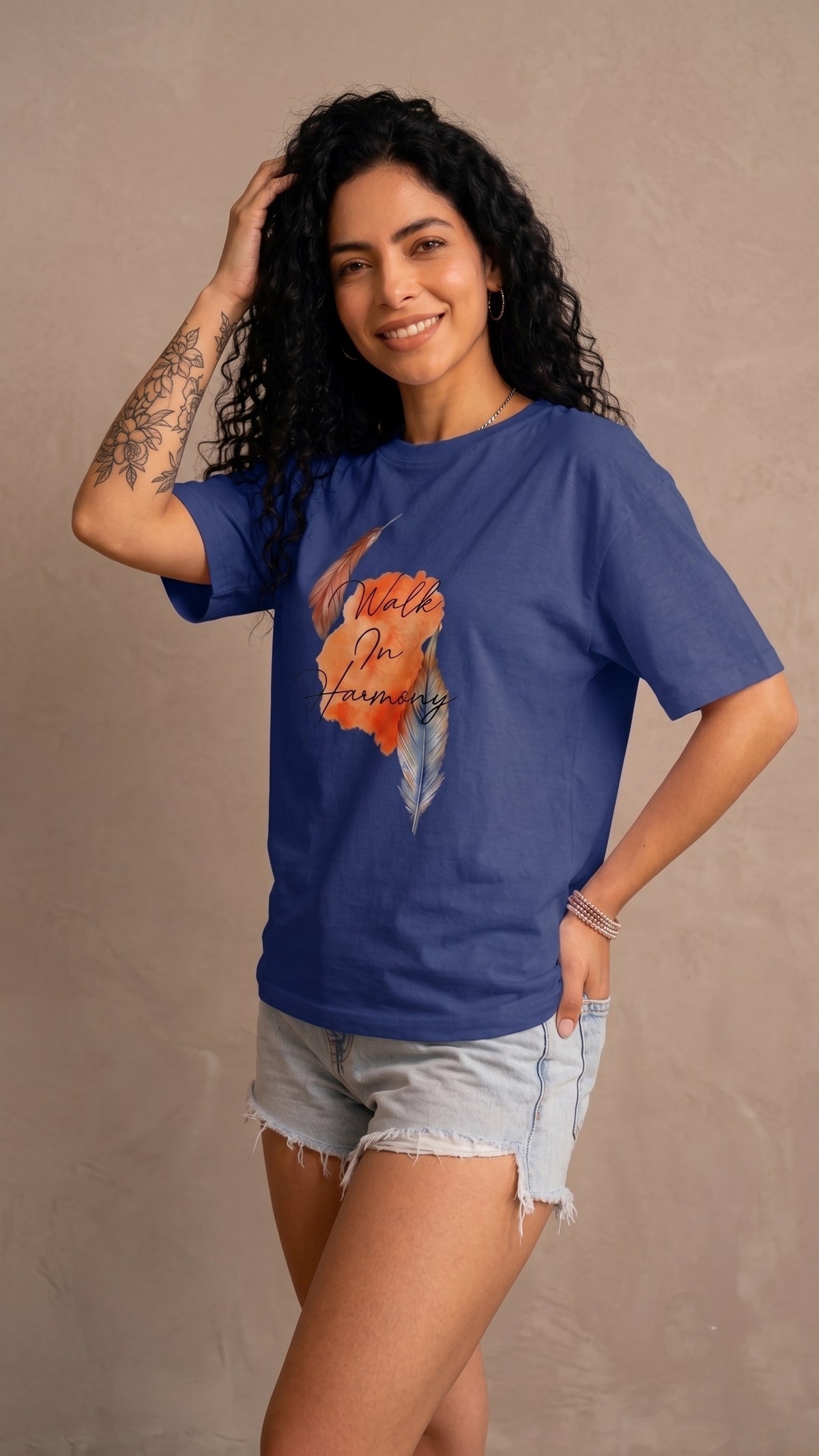 Women's Oversized Printed Tshirt