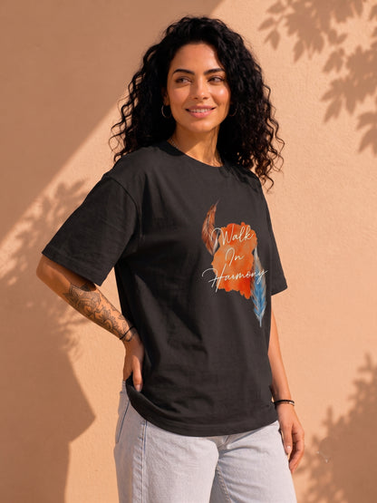 Women's Oversized Printed Tshirt