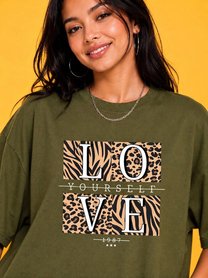Women's Oversized Printed Tshirt