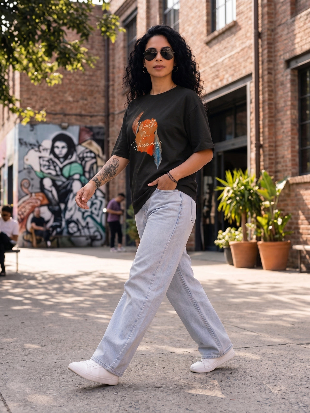 Women's Oversized Printed Tshirt