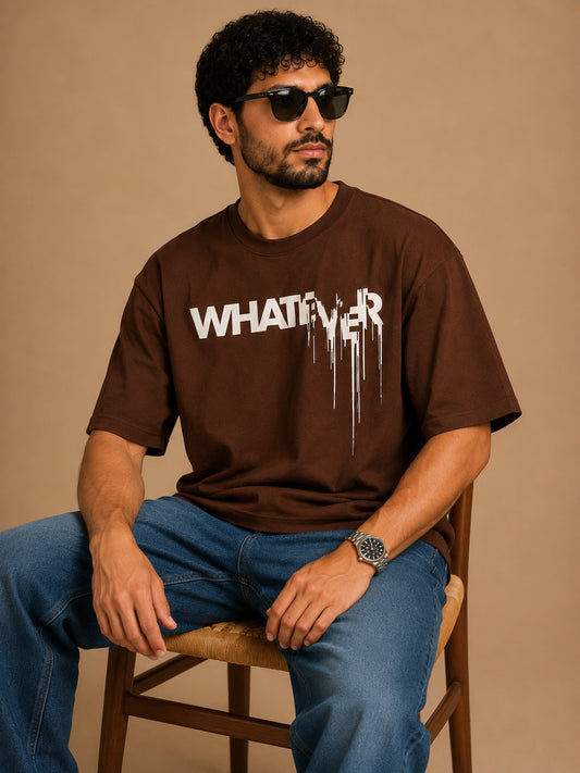 Men's Oversized Printed Polyester Blend T-Shirt | Soft Stretch Casual Comfort Tee