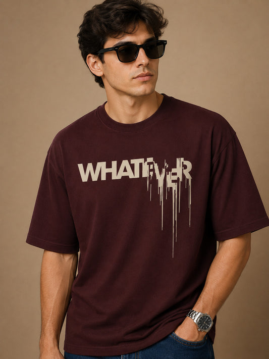 Men's Oversized Printed Polyester Blend T-Shirt | Soft Stretch Casual Comfort Tee