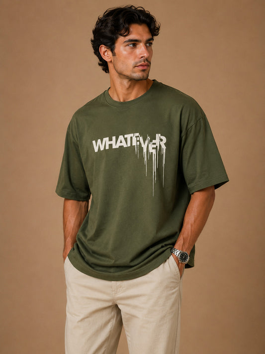 Men's Oversized Printed Polyester Blend T-Shirt | Soft Stretch Casual Comfort Tee