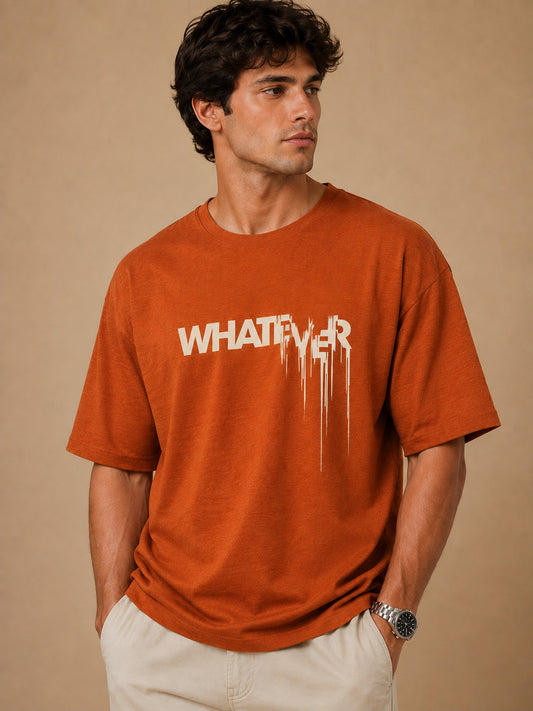 Men's Oversized Printed Polyester Blend T-Shirt | Soft Stretch Casual Comfort Tee